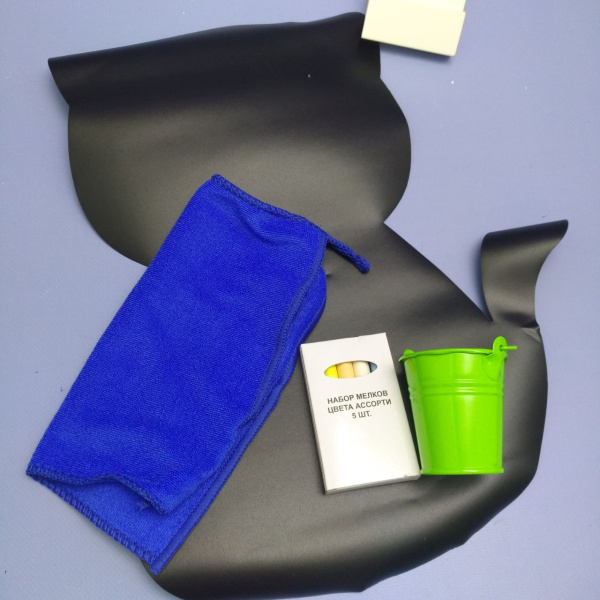 Доска на холодильник магнитно-меловая 30х40 см "Pussy Cat" с набором аксессуаров / Доска КОШКА